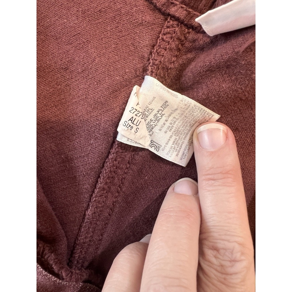 American Apparel Jeans Burgundy Corduroy Cotton Denim Skater Mini Skirt S Vintag - Picture 6 of 8
